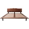 Exquisite Solid Wood Bed Frame with Natural Live Edge Headboard