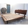 Exquisite Solid Wood Bed Frame with Natural Live Edge Headboard
