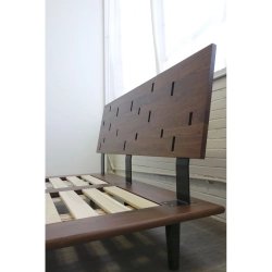 Exquisite Solid Wood Bed Frame with Natural Live Edge Headboard