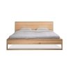Modern Minimalist Wooden Bed Frame with Headboard
