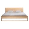 Modern Minimalist Wooden Bed Frame with Headboard