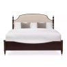 Classic Upholstered King Size Bed Frame with Wood and Fabric