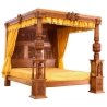 Luxurious Carved Four-Poster King Bed