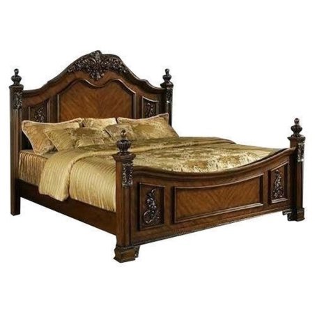 Exquisite Classic Ornate Carved Wooden King Bed Frame