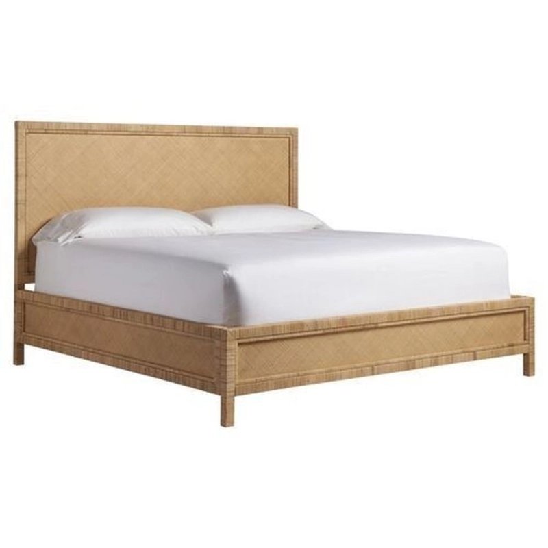 Coastal Natural Woven Wood King Size Bed Frame Coastal Natural Woven Wood King Size Bed Frame