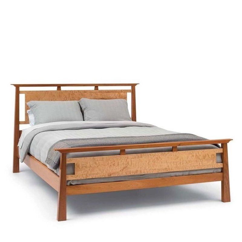 Quality Crafted Solid Wood Platform Bed Frame with Panel Headboard
