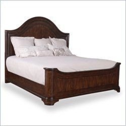 Luxurious Solid Wood Panel Bed with Arched Headboard, Queen Size