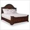 Luxurious Solid Wood Panel Bed with Arched Headboard, Queen Size