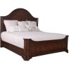 Luxurious Solid Wood Panel Bed with Arched Headboard, Queen Size