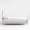 Modern Platform Bed Frame with Woven Headboard and Footboard