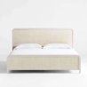 Modern Platform Bed Frame with Woven Headboard and Footboard