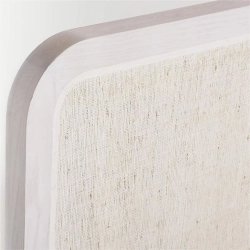 Modern Platform Bed Frame with Woven Headboard and Footboard