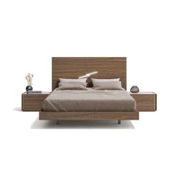 Contemporary Wooden Bedroom Furniture Set with Bed, Dresser, and Nightstands