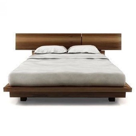 Minimalist Modern Solid Wood Platform Bed Frame with Headboard