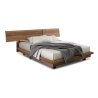 Minimalist Modern Solid Wood Platform Bed Frame with Headboard