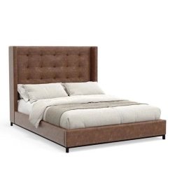 Luxury Tufted Wingback Upholstered Bed Frame