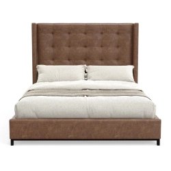 Luxury Tufted Wingback Upholstered Bed Frame