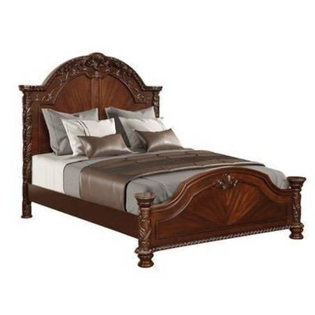 Luxurious Hand Carved Solid Wood King Size Bed Frame Classic Design