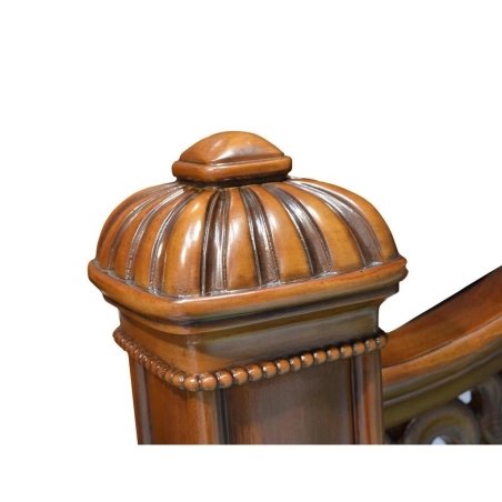 Classic Hand-Carved Wood Sofa