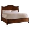 Elegant Solid Wood King Size Bed Frame with Arched Headboard