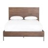 Modern Minimalist Wooden Bed Frame with Metal Legs