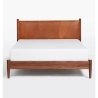 Solid Wood Bed Frame with Leather Headboard - Premium Quality