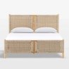 Natural Woven Wood Bed Frame Modern Coastal Design