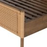 Natural Woven Wood Bed Frame Modern Coastal Design
