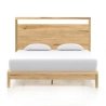 Minimalist Modern Wooden Bed Frame with Headboard - Queen Size