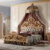 Ornate Gold Carved Canopy Bed Luxurious Classic Bedroom Furniture