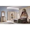 Ornate Gold Carved Canopy Bed Luxurious Classic Bedroom Furniture