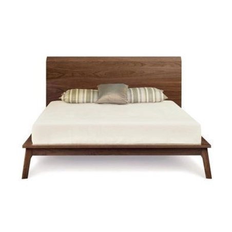 Modern Solid Wood Platform Bed Frame with Headboard