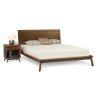 Modern Solid Wood Platform Bed Frame with Headboard