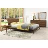 Modern Solid Wood Platform Bed Frame with Headboard