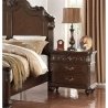 Classic Carved Dark Brown Wooden Bed Frame for Master Bedroom