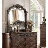 Classic Carved Dark Brown Wooden Bed Frame for Master Bedroom