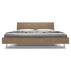 Modern Wooden Platform Bed Frame with Headboard