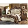 Luxury Ornate King Size Bed Set with Tufted Upholstery and Carvings