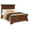 Classic Solid Wood Bed Frame with Paneled Headboard and Footboard