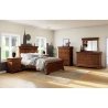 Classic Solid Wood Bed Frame with Paneled Headboard and Footboard