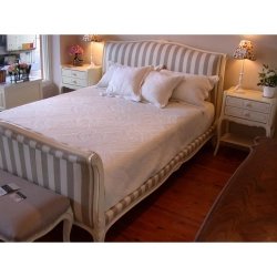 Upholstered French Provincial Classic Wood Bed Frame