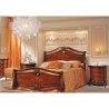 Luxury Classic Solid Wood Bed Frame with Detailed Carvings