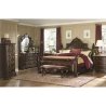 Luxury Classic Carved Wood Bedroom Set with Bed Dresser Wardrobe and Nightstands