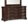 Luxury Classic Carved Wood Bedroom Set with Bed Dresser Wardrobe and Nightstands
