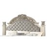 Opulent Carved Wood & Tufted Upholstery Bedroom Furniture Set