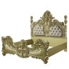 Luxury Gold Leaf Carved King Size Bed Frame Classic Style
