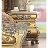 Luxury Ornate Gold Carved Wood King Bed