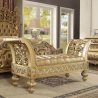 Luxury Ornate Gold Carved Wood King Bed