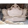 Luxury Classic Upholstered Tufted Bed with Gold Trim