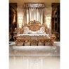 Luxury Carved Wood Bed Set Tufted Headboard Matching Pieces